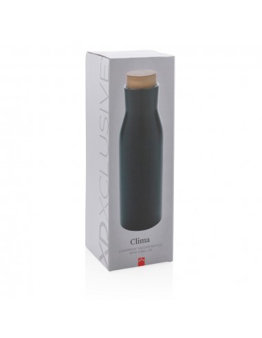Botella Clima al vacío antigoteo con tapa de acero