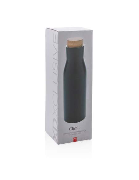 Botella Clima al vacío antigoteo con tapa de acero