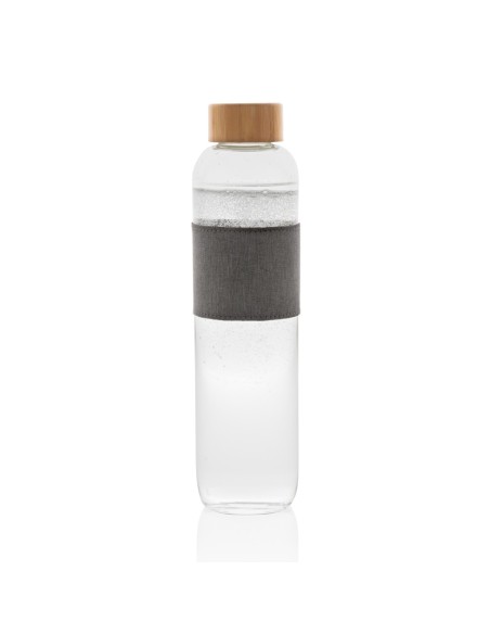 Botella Impact de vidrio de borosilicato con bambú