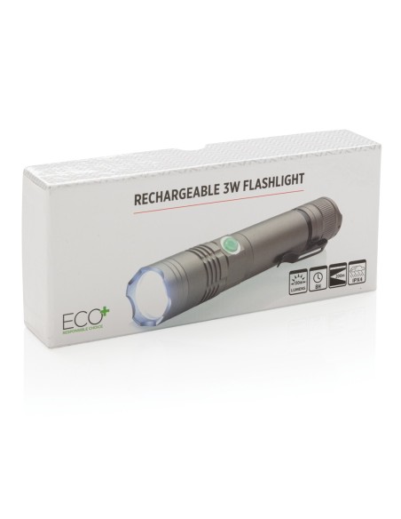 Linterna recargable 3W