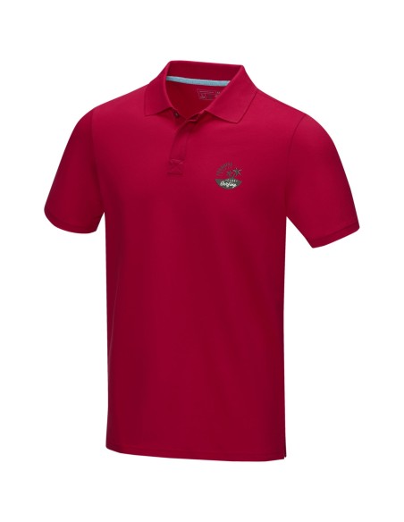 Polo orgánico GOTS de manga corta para hombre "Graphite"