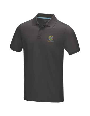 Polo orgánico GOTS de manga corta para hombre...