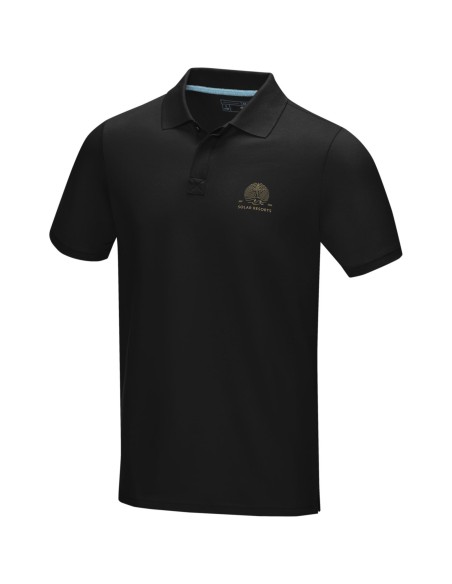 Polo orgánico GOTS de manga corta para hombre "Graphite"