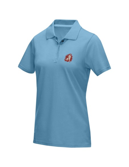 Polo orgánico GOTS de manga corta para mujer "Graphite"