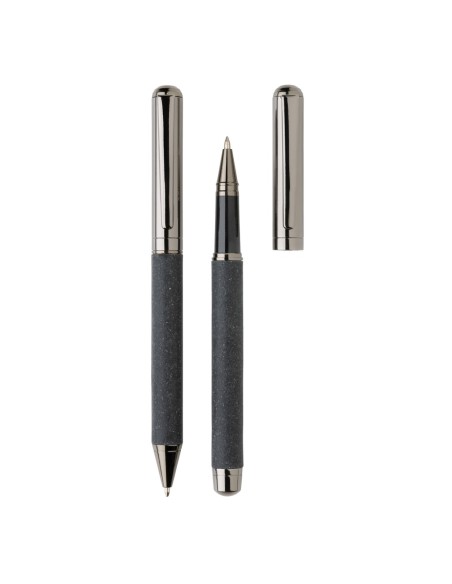 Set de bolígrafos de cuero reciclado