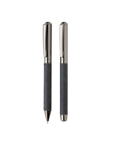 Set de bolígrafos de cuero reciclado