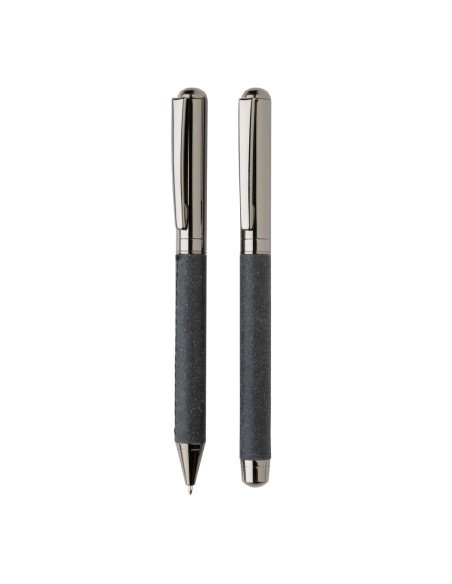 Set de bolígrafos de cuero reciclado