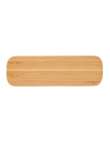 Bolígrafo de bambú en caja
