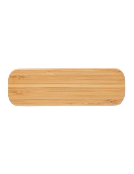Bolígrafo de bambú en caja