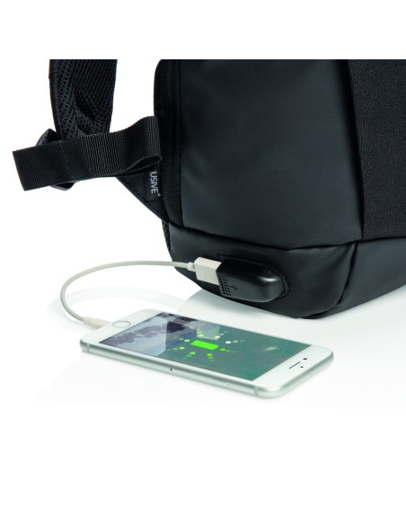 Mochila Madrid antirobo con RFID y USB sin PVC