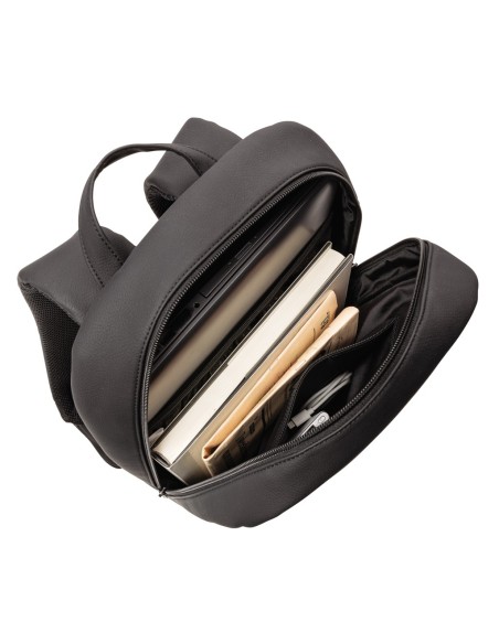 Mochila para portátil Swiss Peak de cuero vegano sin PVC