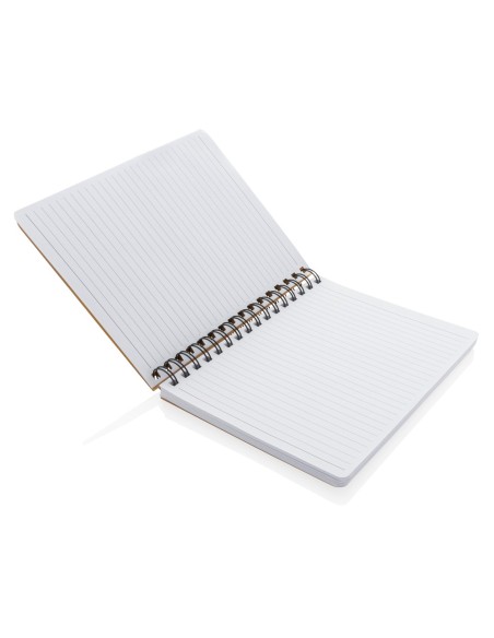 Libreta espiral A5 Kraft con notas adhesivas
