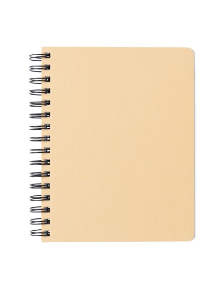 Libreta espiral A5 Kraft con notas adhesivas
