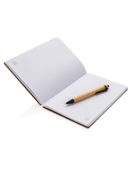 Juego de libreta y bolígrafo A5 Bamboo