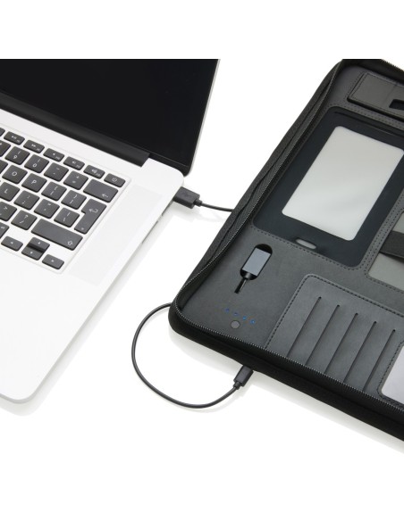 Portafolio tecnológico con powerbank