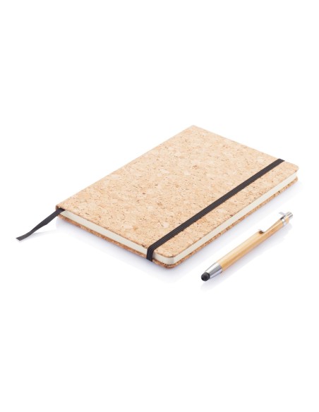 Libreta A5 con bolígrafo touch de bambú