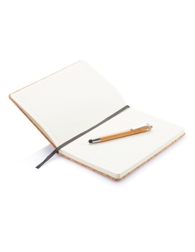 Libreta A5 con bolígrafo touch de bambú
