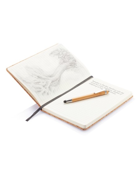 Libreta A5 con bolígrafo touch de bambú
