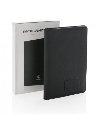 Libreta con logo iluminado
