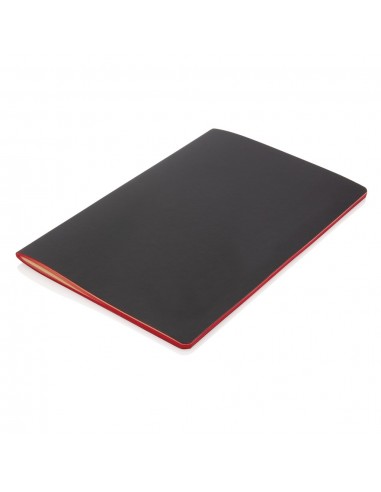 Libreta de tapa blanda de PU con borde de color