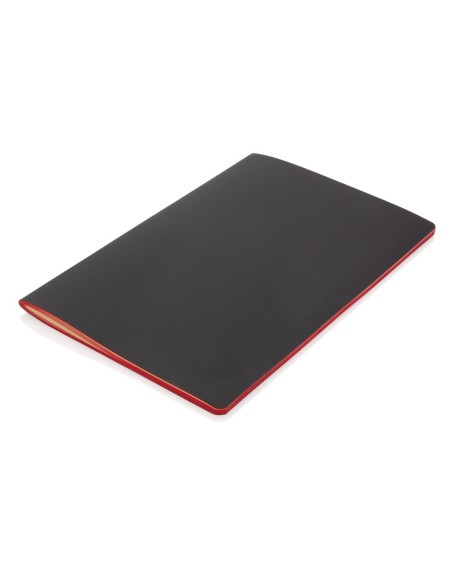 Libreta de tapa blanda de PU con borde de color