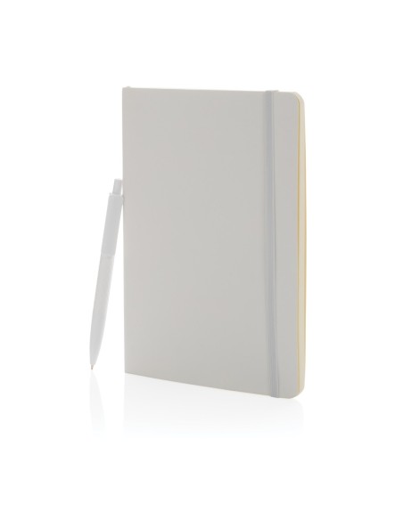 Libreta A5 antimicrobiana y set bolígrafos X3