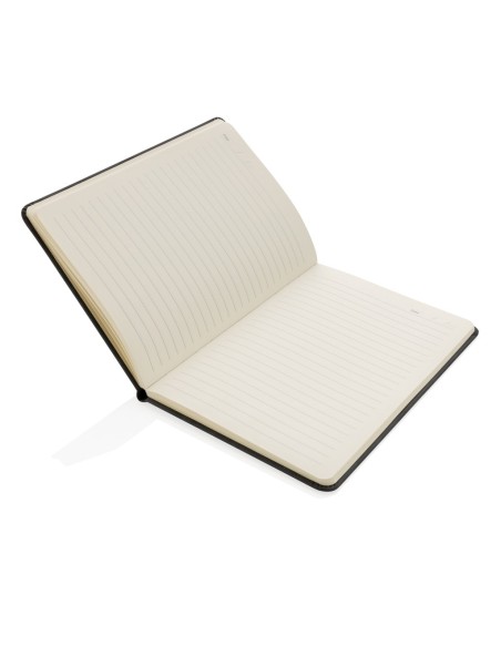 Cuaderno A5 de PU de tapa dura con soporte para teléfono