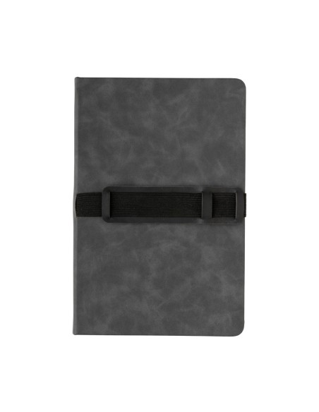 Cuaderno A5 de PU de tapa dura con soporte para teléfono