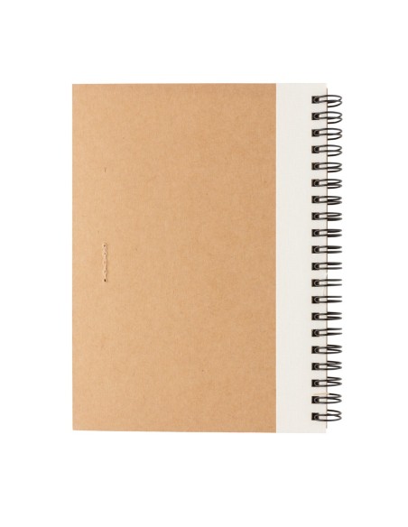 Cuaderno de espiral kraft con bolígrafo