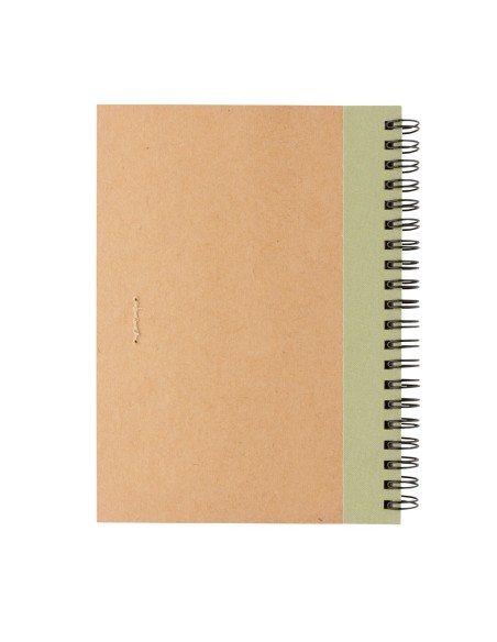 Cuaderno de espiral kraft con bolígrafo