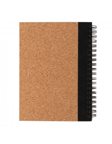 Cuaderno espiral de corcho con bolígrafo