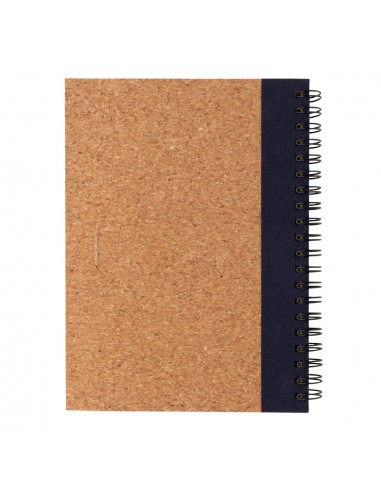 Cuaderno espiral de corcho con bolígrafo