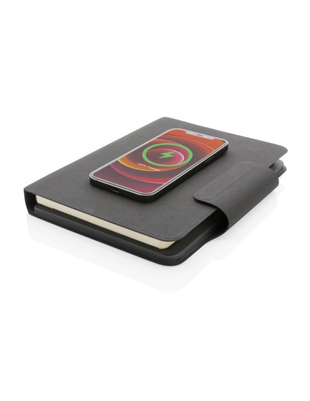 Libreta Artic magnética A5 con carga inalámbrica 10W