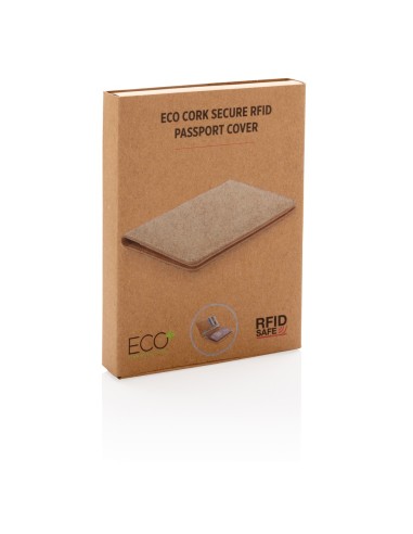 Cartera pasaporte RFID de corcho