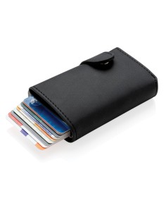 Tarjetero RFID de aluminio estándar con billetera de PU