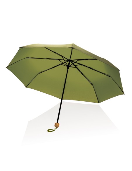 Mini paraguas RPET 190T  de bambú 20.5" Impact AWARE ™