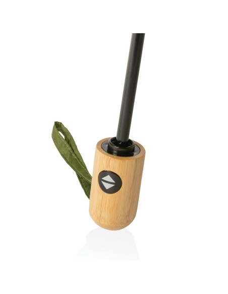 Paraguas automático RPET 190T bambú de 21" Impact AWARE ™
