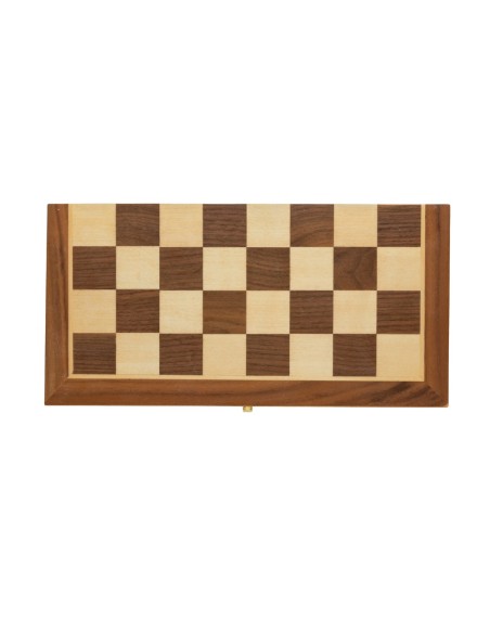 Juego de ajedrez plegable de madera de lujo