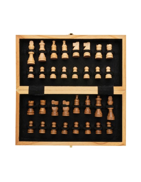 Juego de ajedrez plegable de madera de lujo
