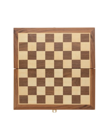 Juego de ajedrez plegable de madera de lujo
