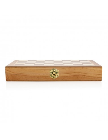 Juego de ajedrez plegable de madera de lujo
