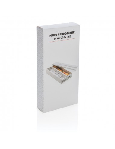 Juego Mikado/Domino en caja de madera