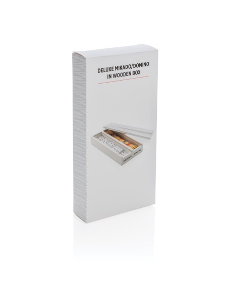 Juego Mikado/Domino en caja de madera