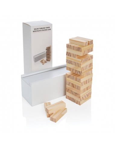 Juego de apilamiento de fichas de madera