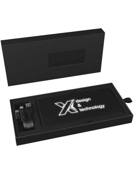 SCX.design P30 8000 mAh bateria solar externa retroiluminada