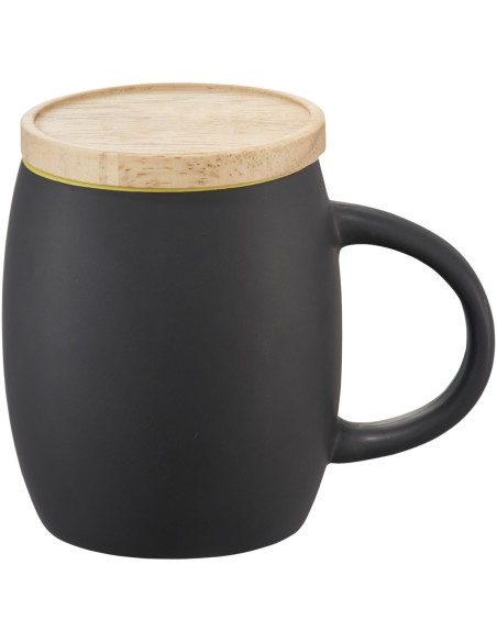 Taza de cerámica de 400 ml con base de madera "Hearth"