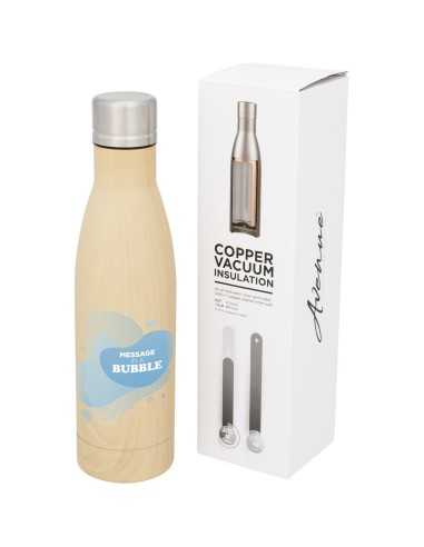 Botella de 500 ml tipo madera con aislamiento...