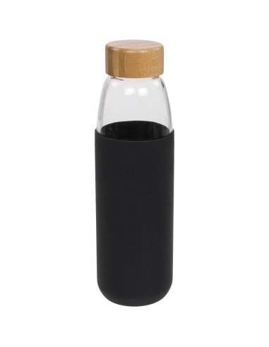Botella de vidrio de 540 ml con tapón de madera...