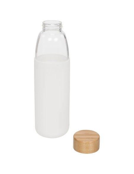 Botella de vidrio de 540 ml con tapón de madera "Kai"