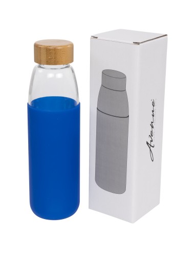 Botella de vidrio de 540 ml con tapón de madera...